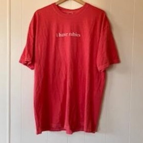 Pink/Red I Have Rabies T-Shirt - Picture 2 of 3